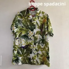 ▽beppe spadacini　半袖　シャツ　1　ブラウス　グリーン　レーヨン