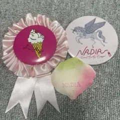 NADIA缶バッジ＆バレッタ風アイス缶バッジ ナディア ユニコーン 原宿系