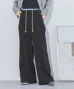 【美品】ジーナシス JEANASIS Wウエストワイドサロペ S