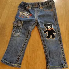 DOUBLE.B デニムパンツ クマ刺繍