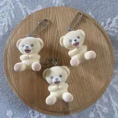 ファーファ　クリーム色のクマ 3個セット