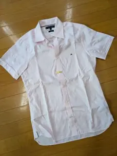 Tommy Hilfiger スリムフィット 半袖シャツ S ピンク