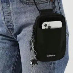 【BAYFLOW】 ショルダーバッグ スマホショルダーバッグ 小さめ ブラック