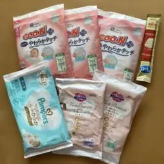 オムツ　計6枚　ほほえみらくらくキューブ　1個