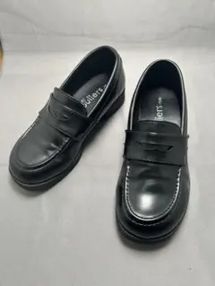黒 ローファー 合成皮革