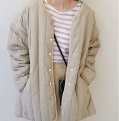 ディスコート　キルティングアウター　ボーダーtシャツ