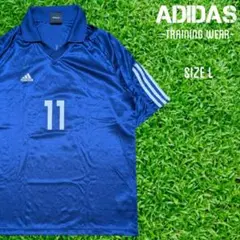 adidas アディダス　半袖 サッカーシャツ ゲームシャツ　Ｌ ネイビー