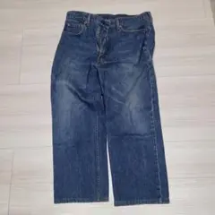 ストレートデニム ブルー ボタンフライ