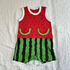 80㎝　スイカ　ロンパース