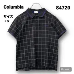 【即購入OK】Columbia 半袖ポロシャツ サイズS チェック ブラック