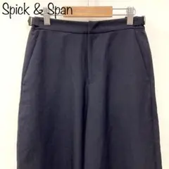 【Spick&Span】ワイドパンツ　ガウチョパンツ　ネイビー　36　日本製