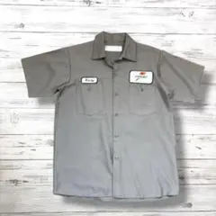 Good design 半袖シャツ ワッペンロゴ グレー M 0904