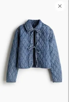 H&M キルティングデニムジャケット XS