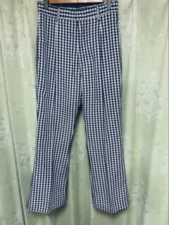 【おまとめ割引】チェック柄ストレートパンツ Lサイズ