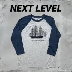 アメリカ古着　ラグランTシャツ　半袖　ヴィンテージ　グラフィック　Lサイズ