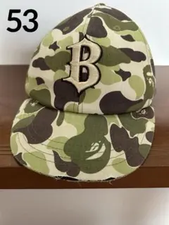 BAPE 迷彩柄 B刺繍 キャップ