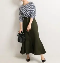 美品 LE DENIM × MARITAS ヘムフレアスカート 36