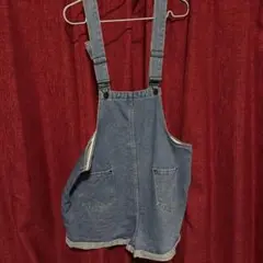デニム ショートオーバーオール