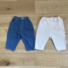 モンミミ　デニム　パンツ　xs 80相当