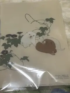東京国立博物館 三つ折りクリアファイル 朝顔狗子図 わんこ 新品美品