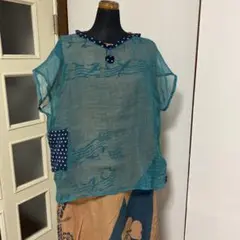 蚊帳リメイクトップス
