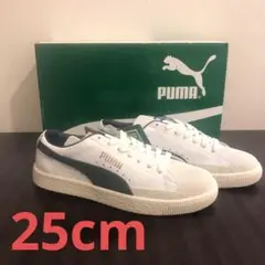 プーマスニーカーメンズバスケットVTG25cmホワイトグレーグリーン白灰色緑