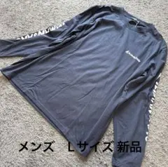 メンズ T-GRAPHICS 袖ロゴ長袖Tシャツブルー系L新品