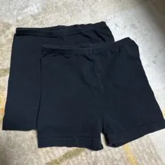 黒 ショートパンツ インナーパンツ サイズ140 3枚 裏起毛