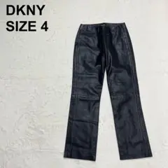 美品 DKNY 90s 本革 レザーパンツ ブラック W30 90s DKNY レザーパンツ | halt used clothing