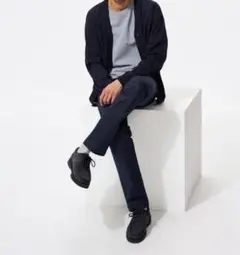 UNIQLO　ユニクロ　スリムフィットチノ テーパード　カラーパンツ　ネイビー