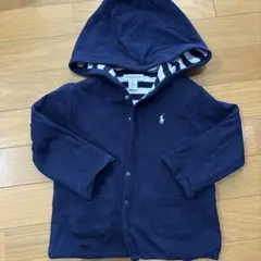 【18M】Ralph Lauren フード付きトレーナー /ネイビー・ストライプ
