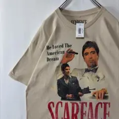 新品　スカーフェイス　ムービーTシャツ アルパチーノ　Lサイズ　ベージュ　映画