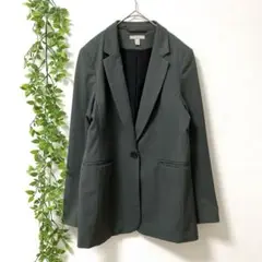 H&M グリーンテーラードジャケット XSサイズ