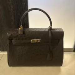 オーストリッチ茶色 バッグ