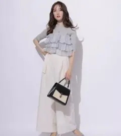 未使用　アプワイザーリッシェ 　アシメウエストワイドパンツ　2024SS