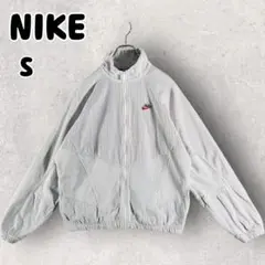 希少 NIKEナイキ コーデュロイ トラックジャケット S ホワイト 刺繍ロゴ
