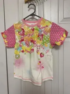 メゾピアノ フルーツ柄 Tシャツ ピンク 140cm