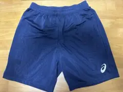 ASICS アシックス　サッカー　ネイビー ショートパンツ ウエスト紐付き　L
