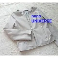 値下げ✦︎新品未使用♥ナノユニバース♥イタリアンレザーノーカラーブルゾン