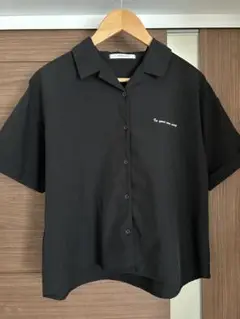 しまむら TYTYCLAPPY 半袖シャツ 開襟シャツ 黒　M