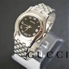 【稼働美品】GUCCHI 5500L レディース腕時計 電池交換済ケース付