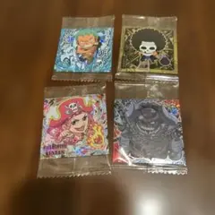 ワンピースウェハースシール　世界を救う男　シール4枚