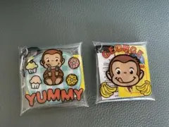 おさるのジョージ　クリアケース　キーホルダー　2点セット