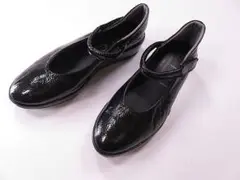 DICI　モードエジャコモディッシィ　ストラップパンプス　黒　エナメル　23㎝