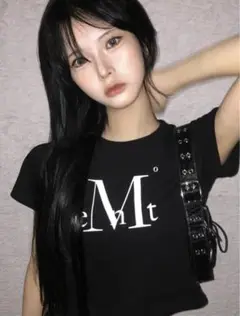 MUCENT シグネチャーロゴハーフT 半袖 黒 ブラック Sサイズ