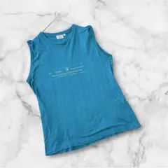 BE'S タンクトップ　半袖Tシャツ　M ノースリーブ　ブルー　グリーン