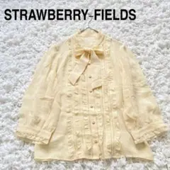 STRAWBERRY-FIELDS♡シルク100%ブラウス♡ボウタイ