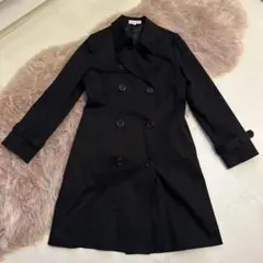 Bellastele ブラック トレンチコート 就活生コート新入生40