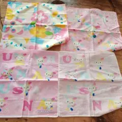 U-SAHANA ピンクキャラクタータオル 4枚セット