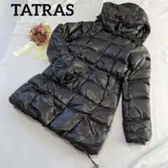 美品 タトラス ダウンコート ウッチェリエラ フード取外可 ブラック 2 M